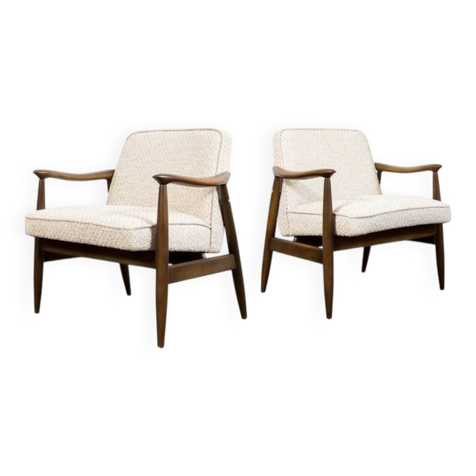 Pair of GFM-87 armchairs by Juliusz Kędziorek, GFM, Poland, 1960s