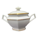 Vintage sugar bowl genuine Limoges porcelain white with gold L&F.