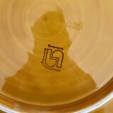 Round earthenware dish decorated with fruit in Sarreguemines slipware