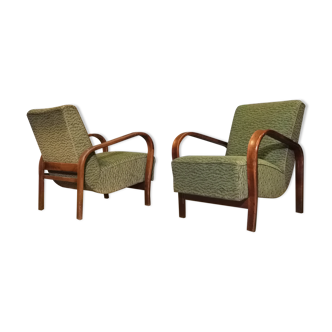 Paire de fauteuils HF11 par Karel Koželka et Antonín Kropáček pour Jindřich Halabala