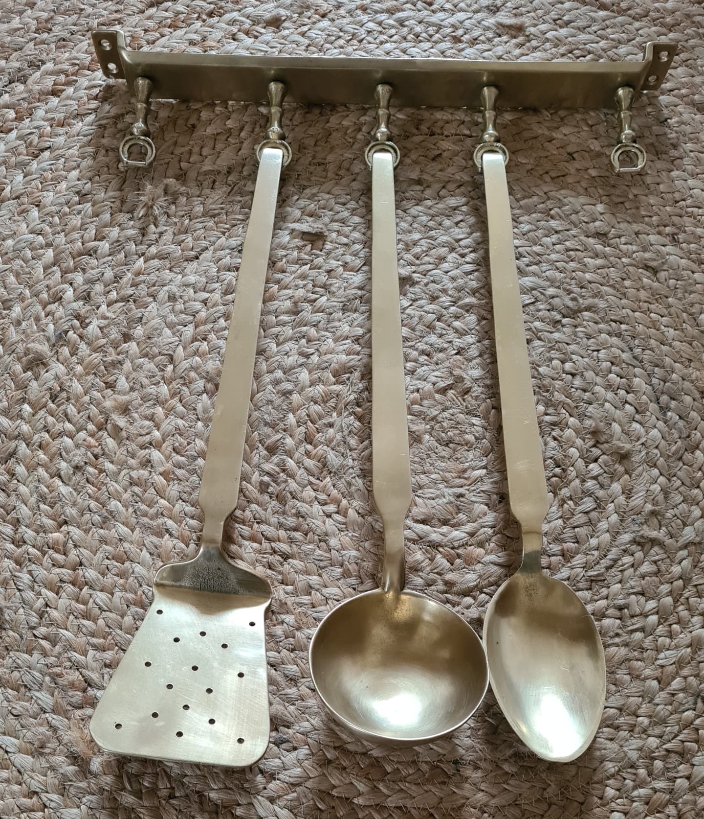 Brass kitchen utensils