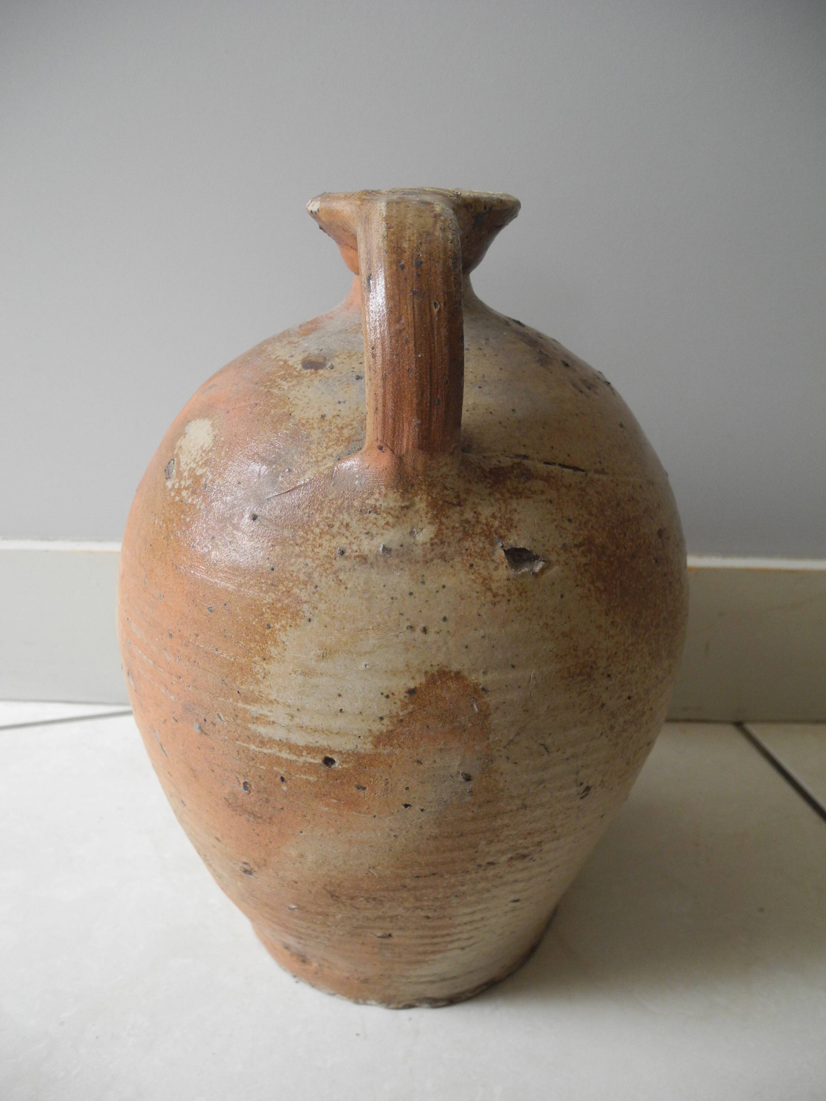old terracotta jug pottery jar french terracotta jug jar