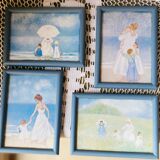 4 cadres femme et enfants