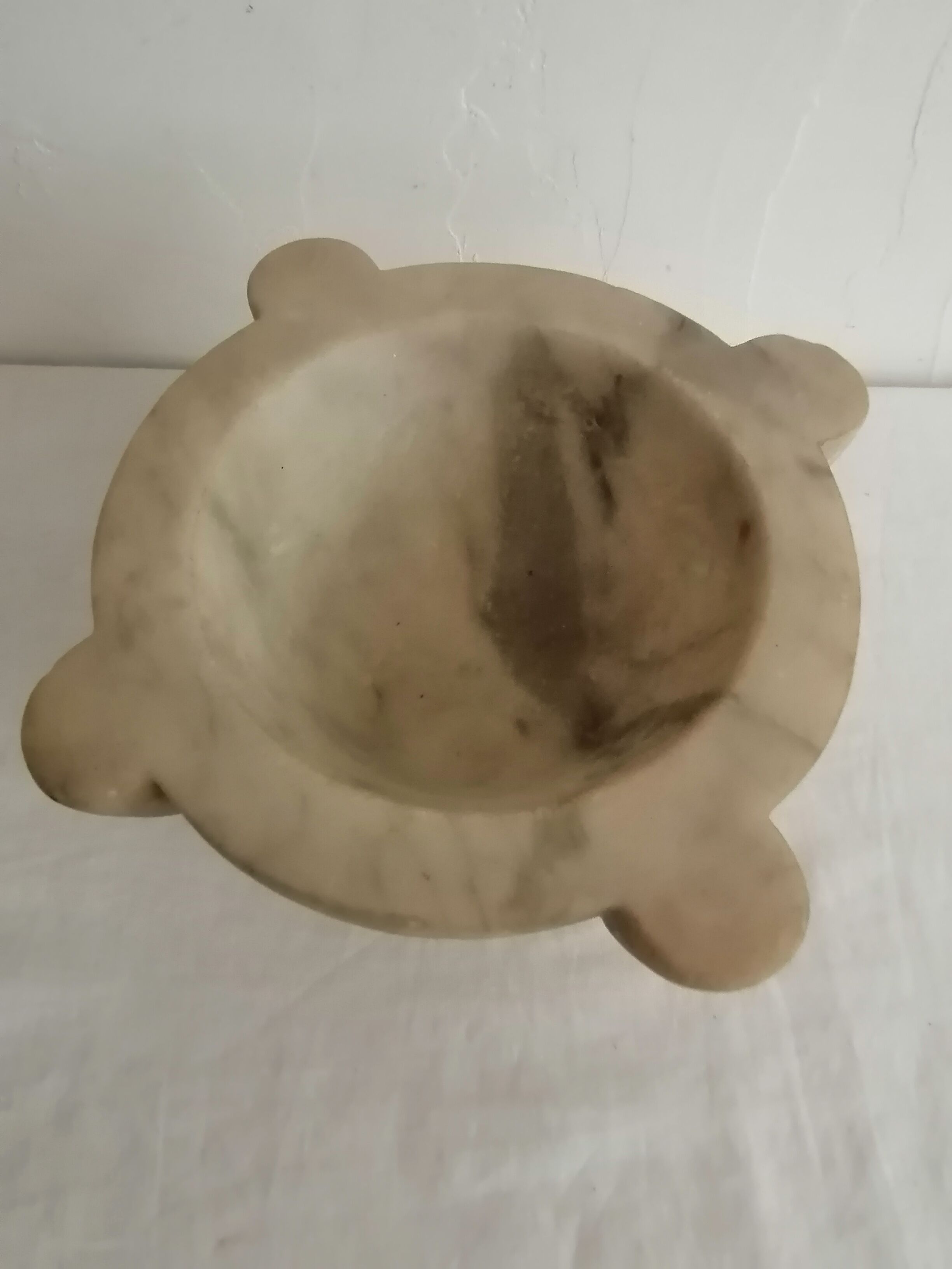 Marble mortar and olive pestle