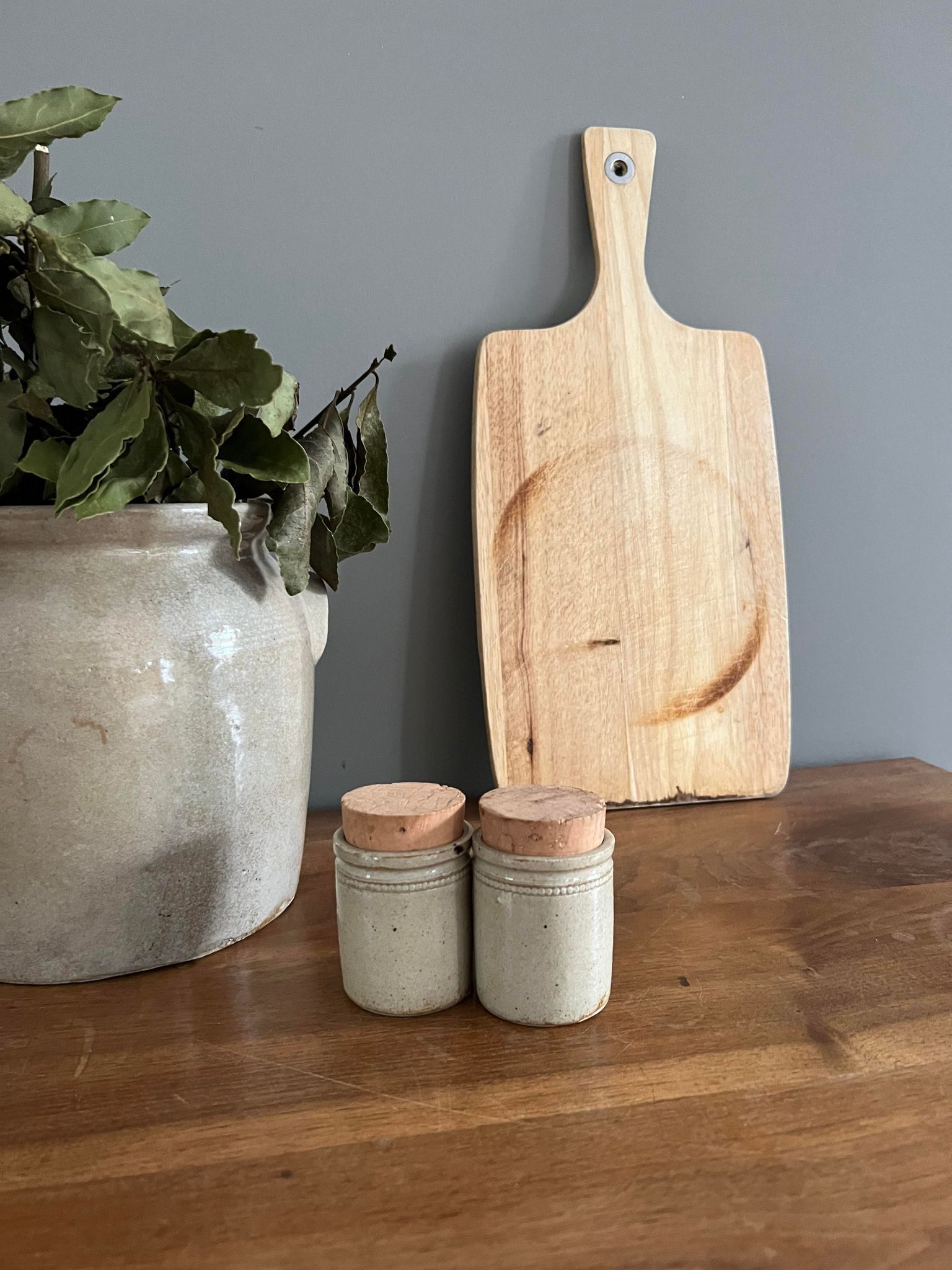 Bourdon Frère Paris stoneware spice jars