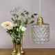 Suspension globe vintage en verre