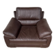 Fauteuil moderne en cuir marron