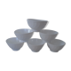 6 white bowls with arcopal twists france
