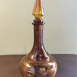 Carafe vintage ronde couleur ambre