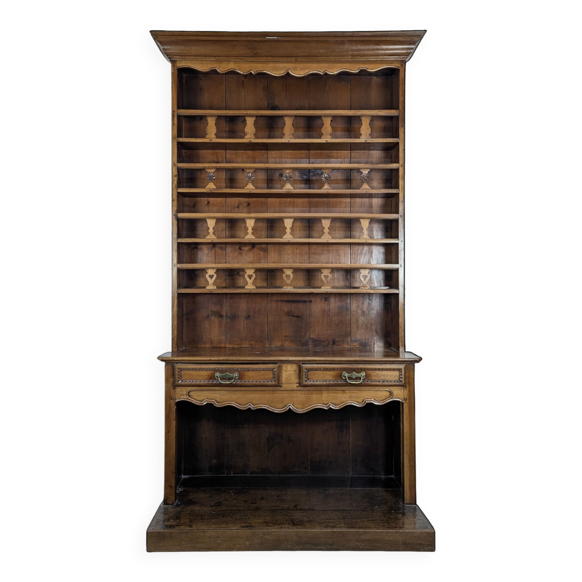 Cherry wood draining dresser with two drawers