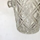 Serrated glass ice bucket