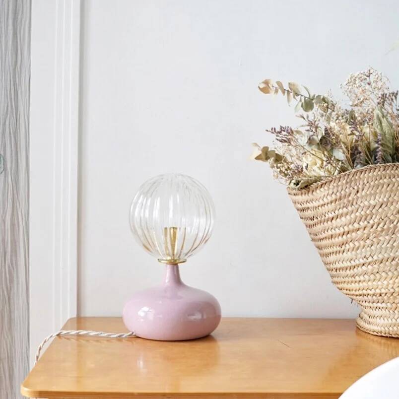 Ceramic and glass lamp