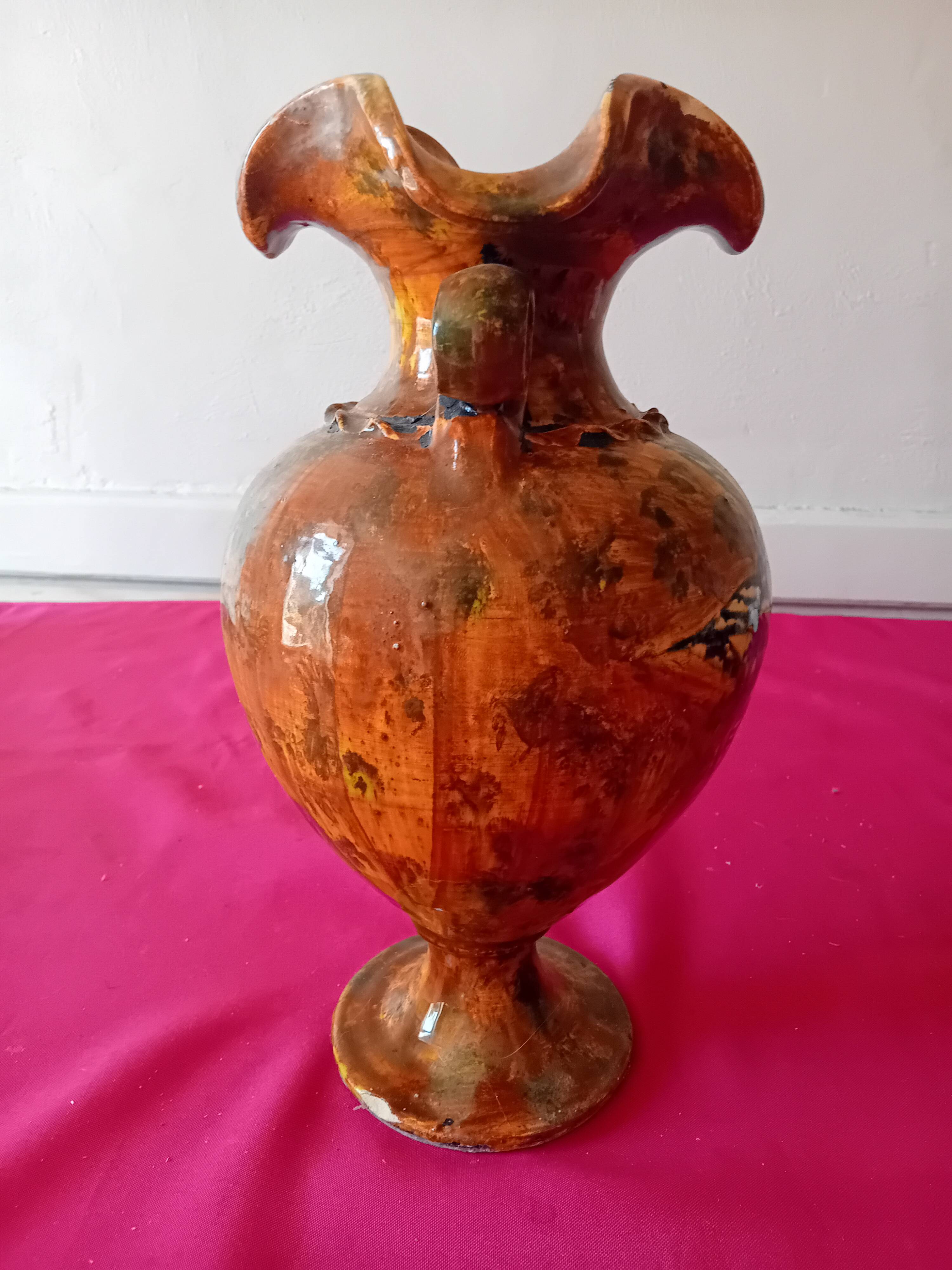 Vintage large stoneware vase