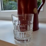 Batch of decanter and 6 whiskey glasses 70s