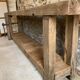 XXL solid oak console workbench