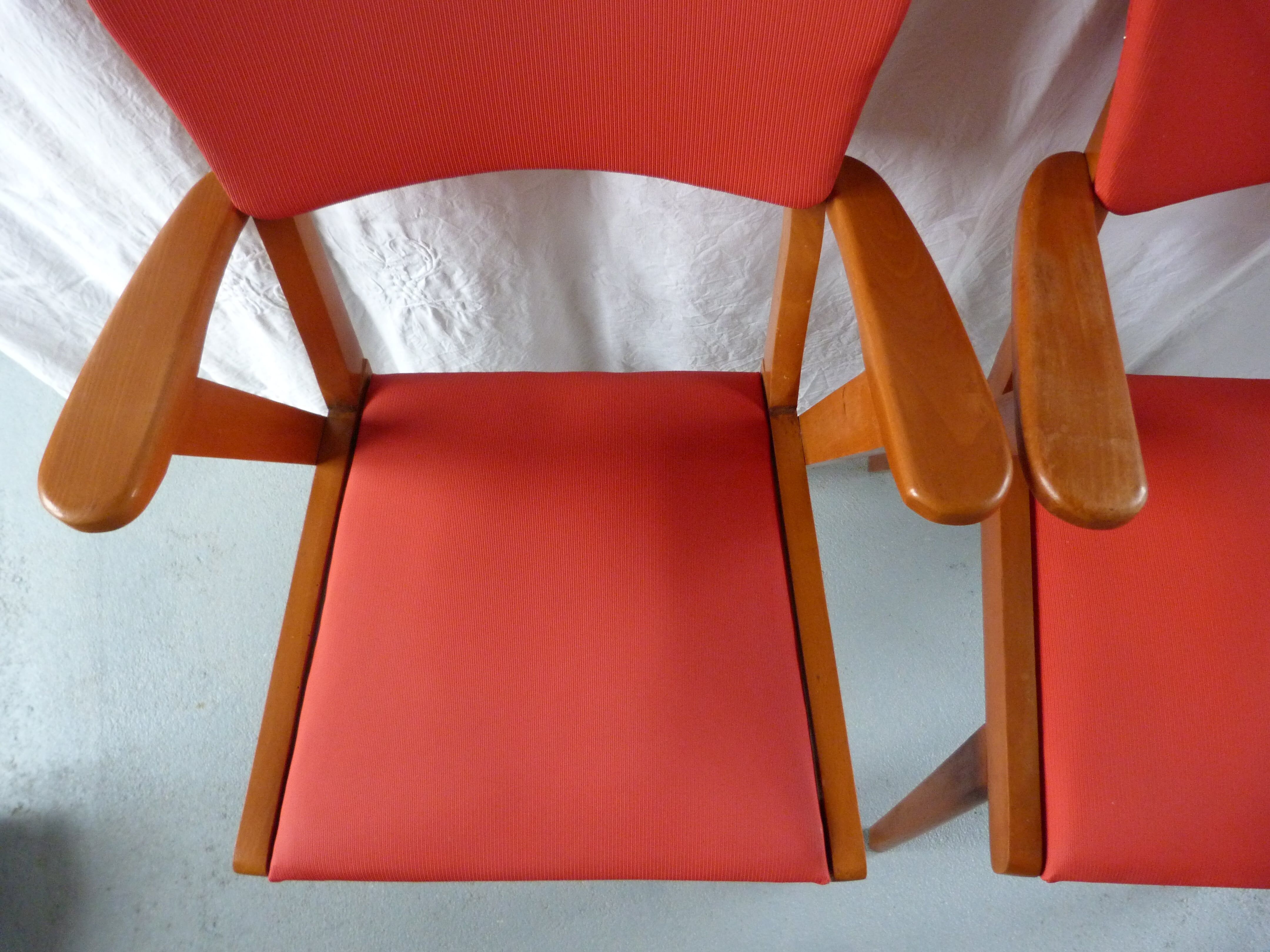 Pair of 50s bridge chairs