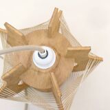 Suspension fil et bois des années 60-70.