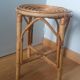 Wicker stool, spiral seat, bohemian style