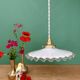 Vintage white opaline lace pendant light (OP12)