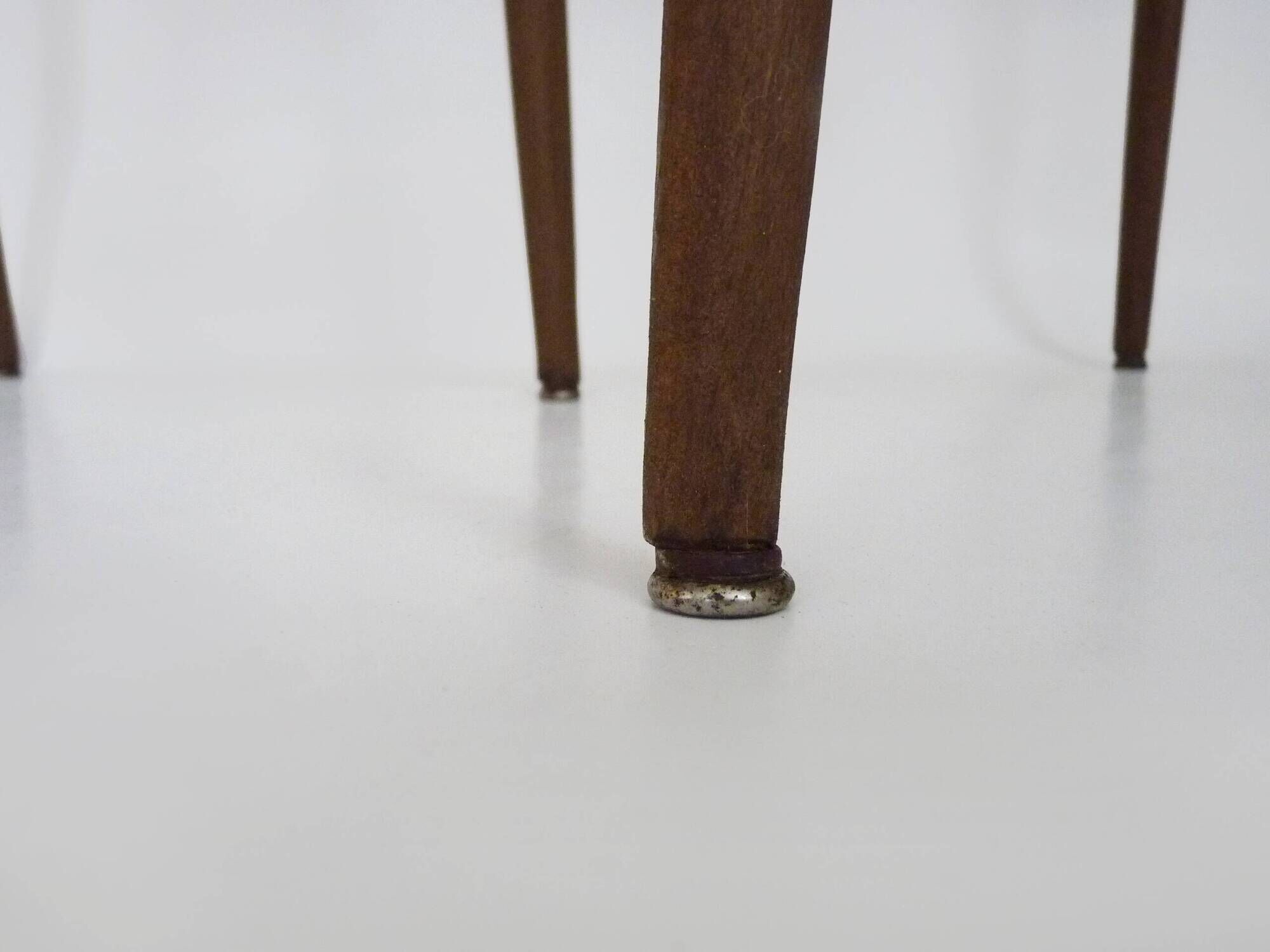 Pair of Scandinavian chairs in beech wood and skai from the 50s