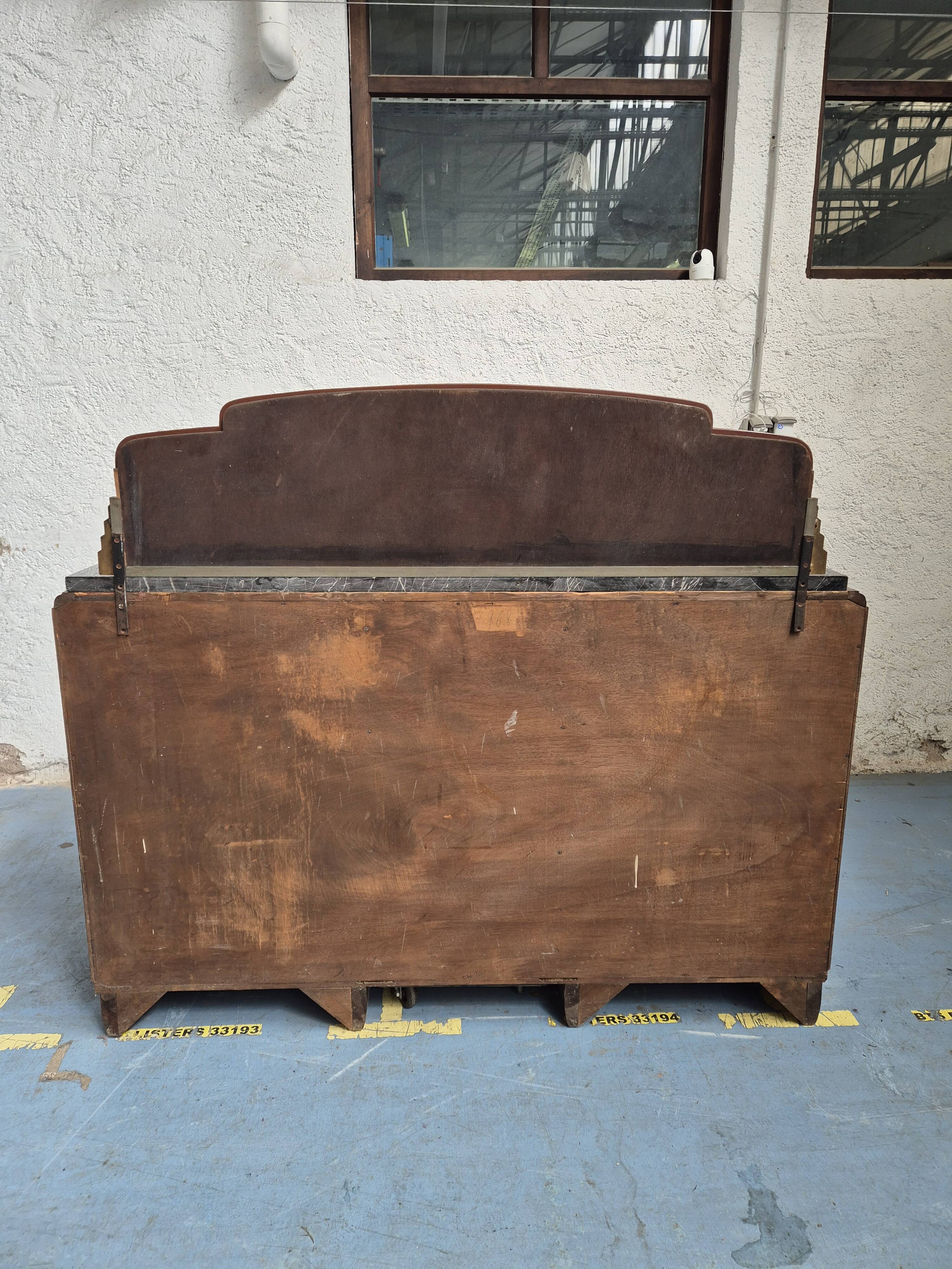 Marble top sideboard with mirror