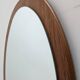 Miroir ovale scandinave en teck – années 60
