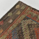 7x10 Kilim Grey Tons Living Room Wool Kilim Rug, 202x315Cm