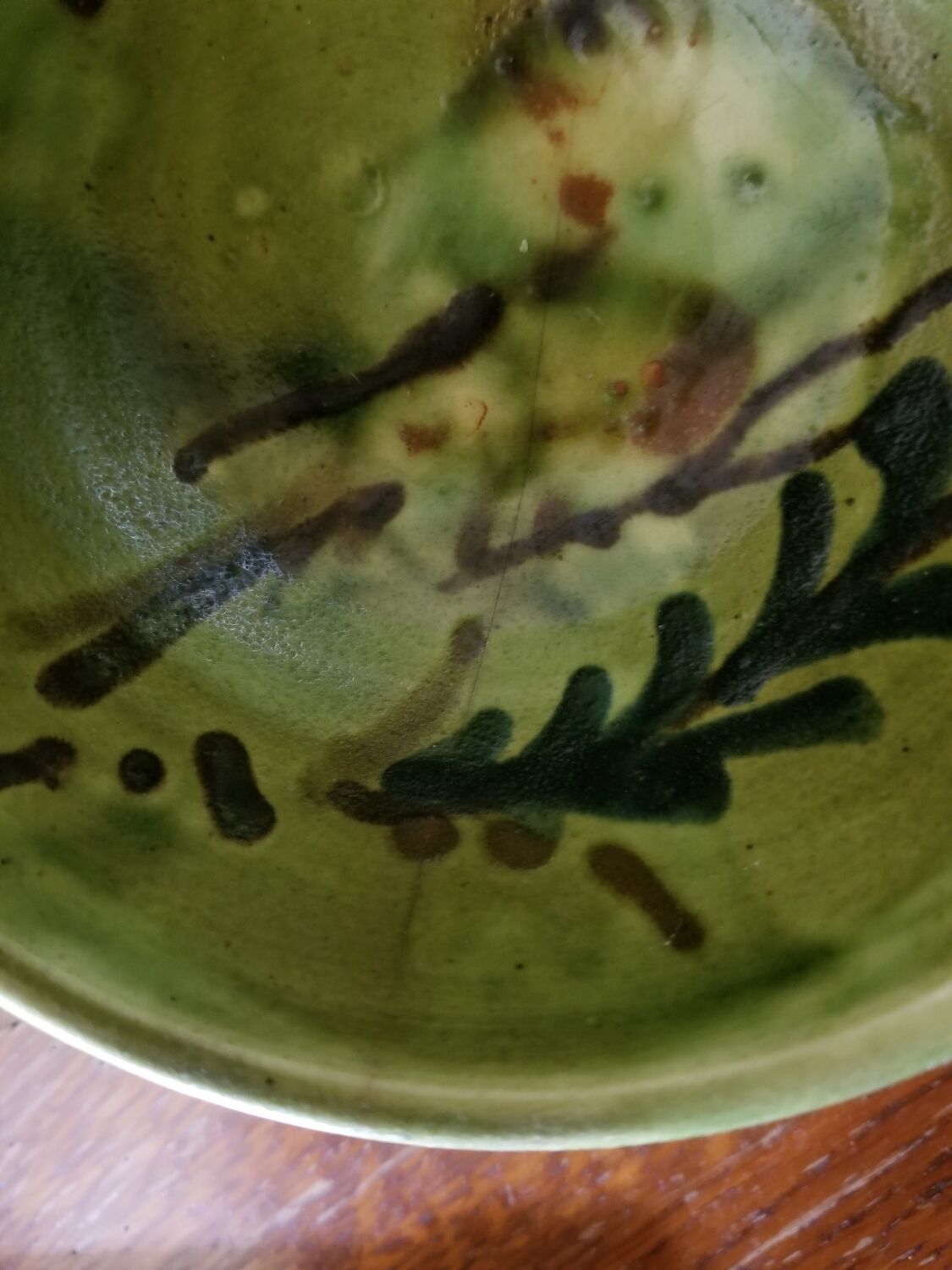 Green bowl from manufacture Saint Jorioz Annecy