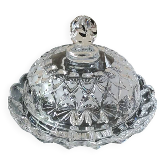 Beurrier/Cloche à fromage.forme Dôme/Nachtmann. En cristal. Diam 19 cm