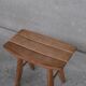 Guillerme et chambron oak french mid-century stool
