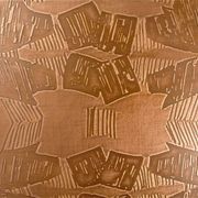 Copper side table with abstract relief from Opal Möbel, West-Germany 1960s
