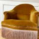 Toad armchair in gold velvet