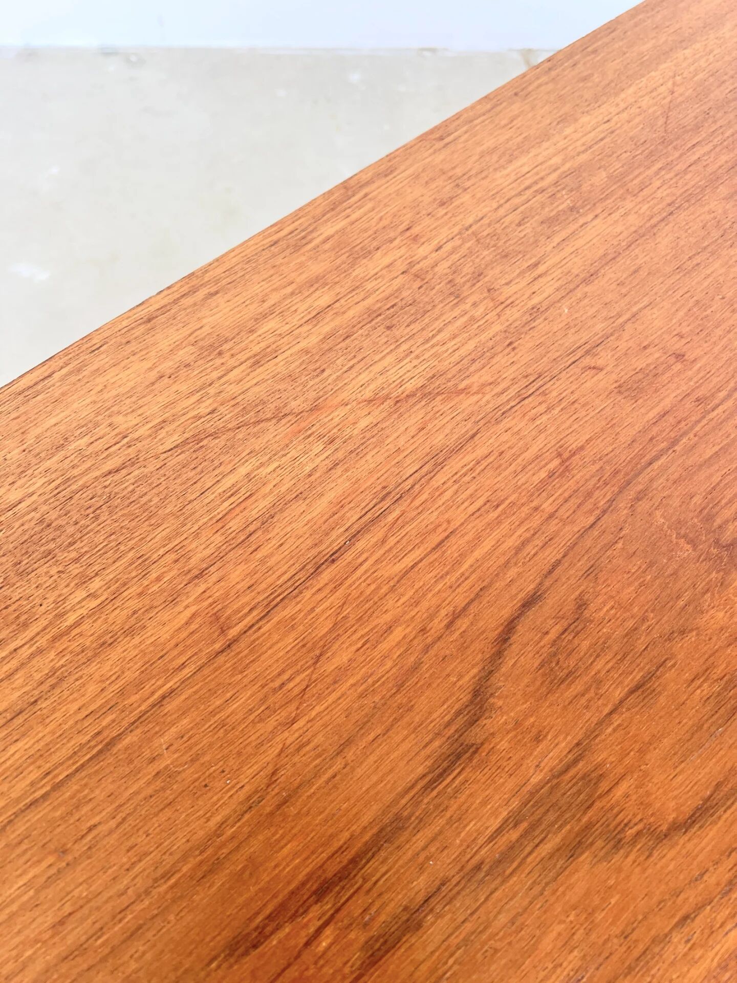 Teak coffee table with double top and ceramic insert — Scandinavian, 1960s