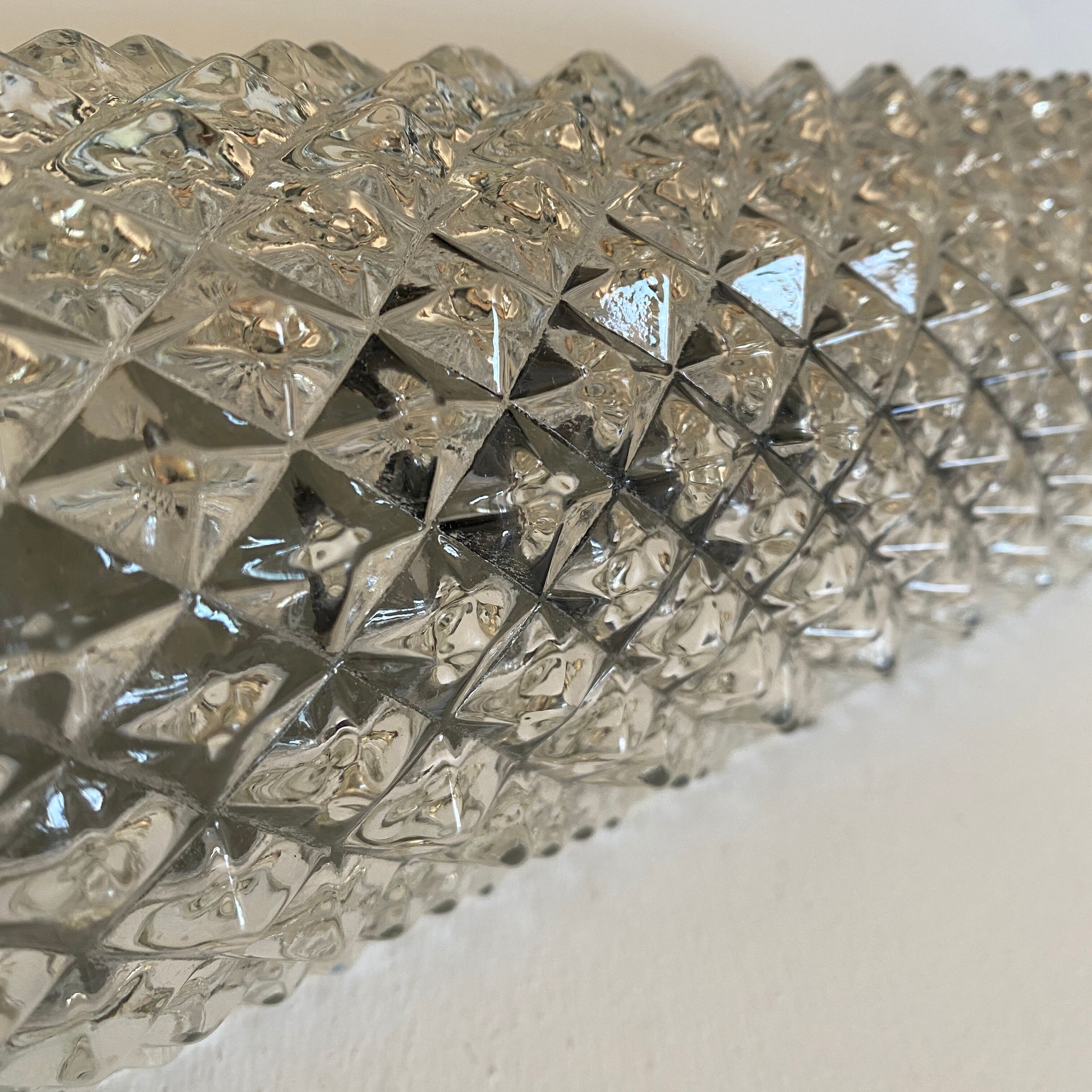 Vintage molded glass wall lamp