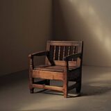 Alpine armchair in larch, 18th century