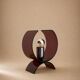 Pair of smoked brown plexiglass lamps from the 1970s.
