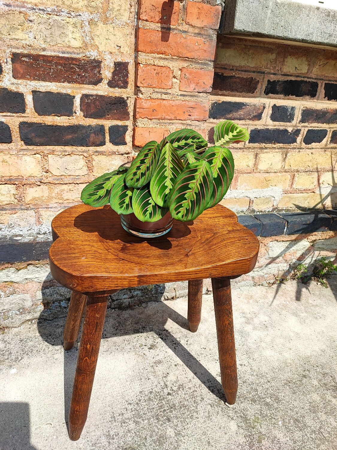 Tabouret rustique en bois massif
