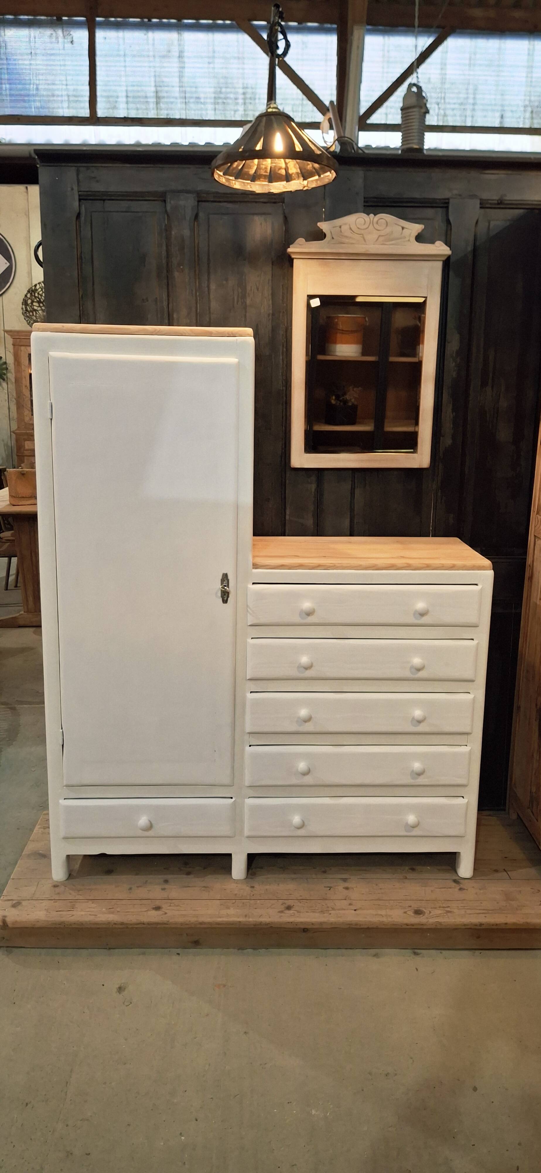 Vintage asymmetrical wardrobe