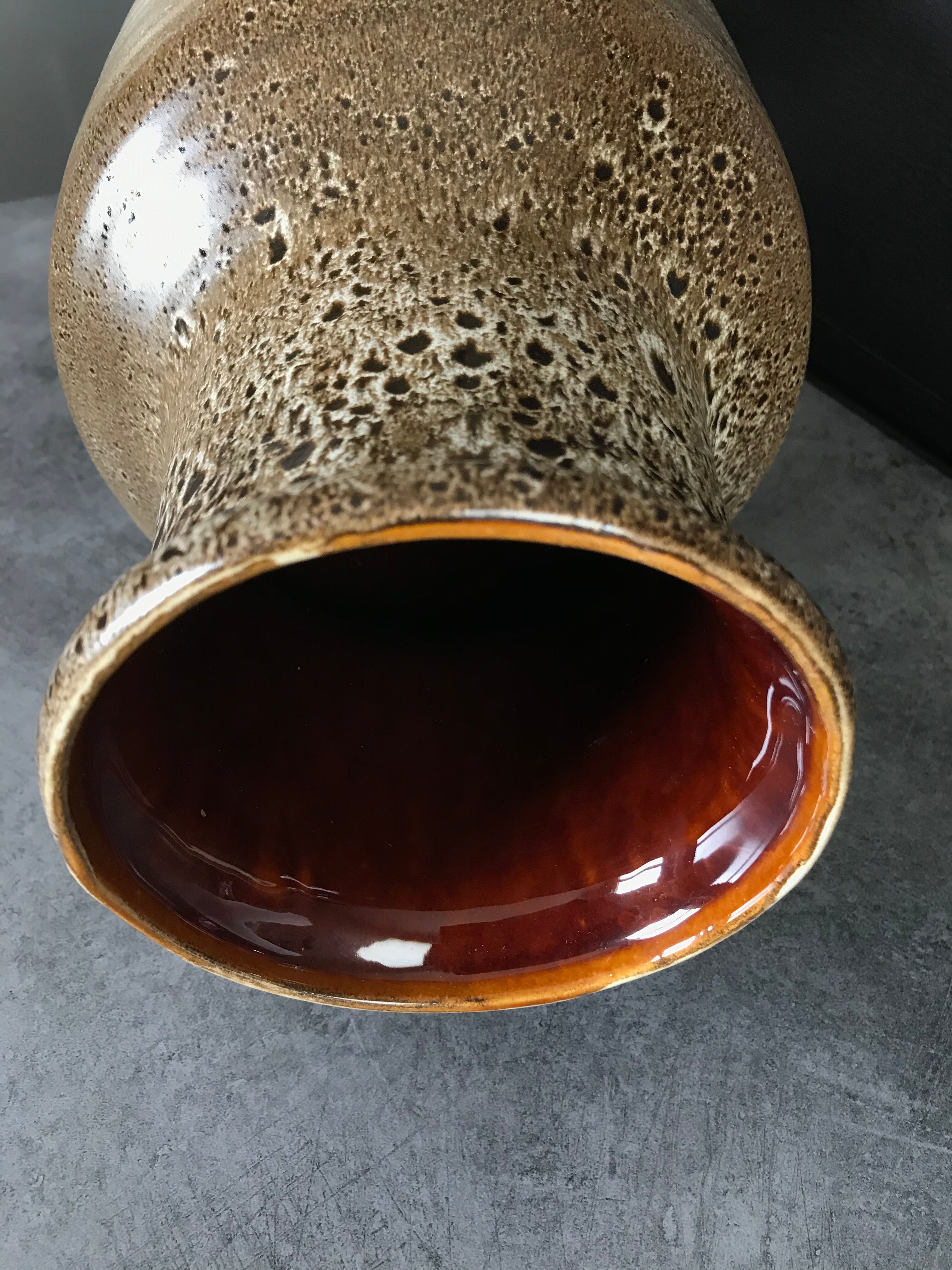 Vase in ceramic rock effect of saint clement mammouth 38 cm decoration