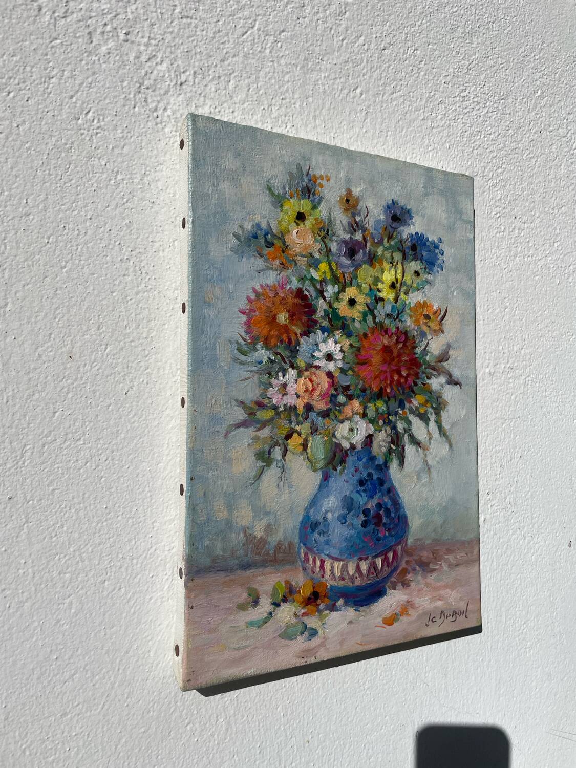 Flower bouquet painting signed Duboil