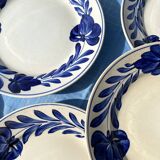 Lunéville blue flower dinner plates