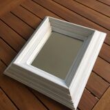 White wooden mirror