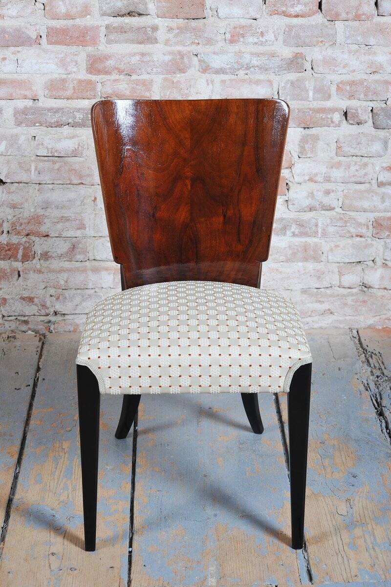 Art Deco Beech Chairs attributed to Halabala for Up Závody, Czech, 1930s, Set of 6