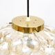 Suspension ambre bulle par Helena Tynell pour Limburg 70