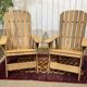 Pair of Indian teak armchairs