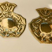 Pair of large baroque style mid-century Swedish brass sconces