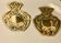 Pair of large baroque style mid-century Swedish brass sconces