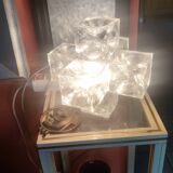 Glass ice cube lamp circa 1960