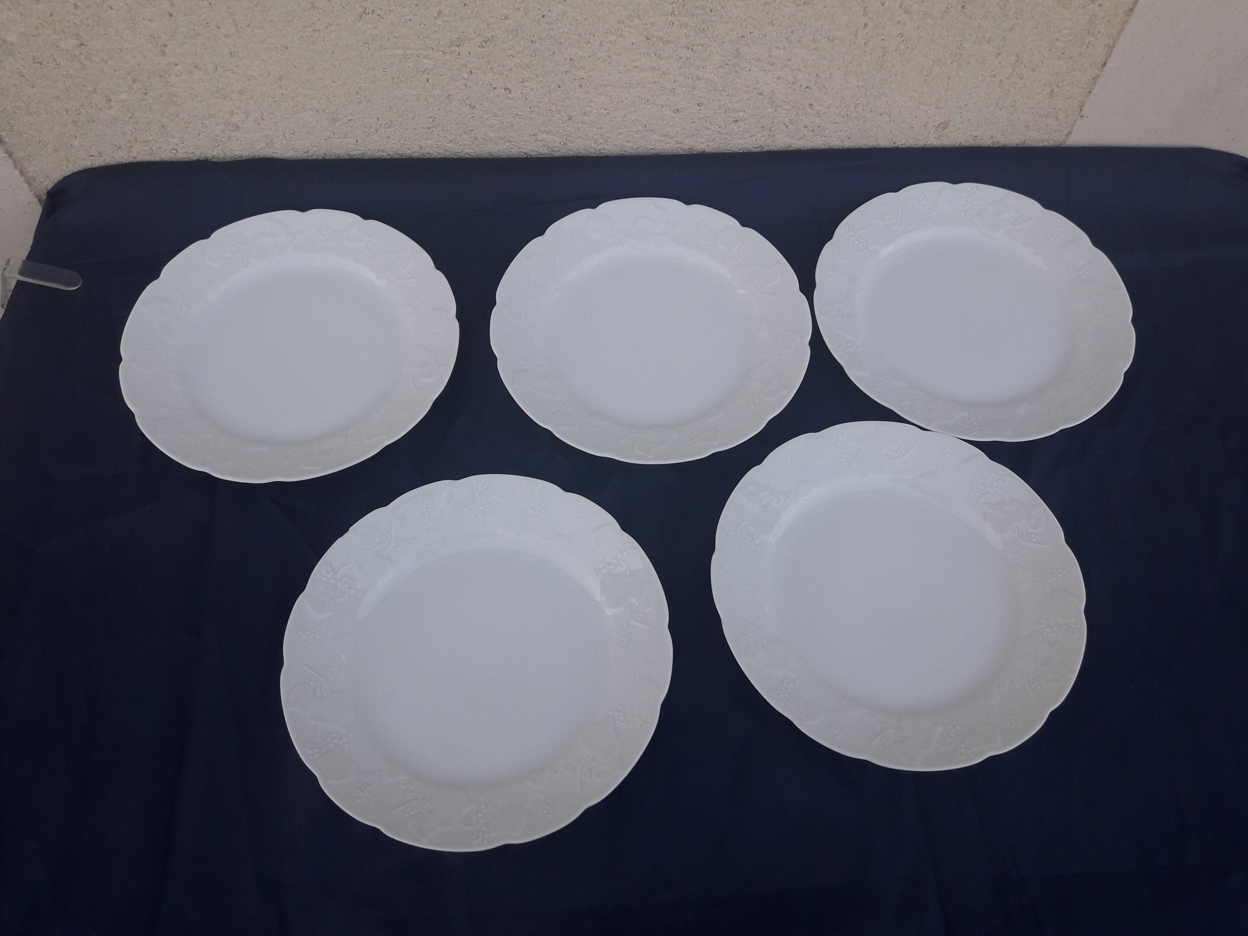 5 CNP wild ivy dessert plates diam 20.5 cm
