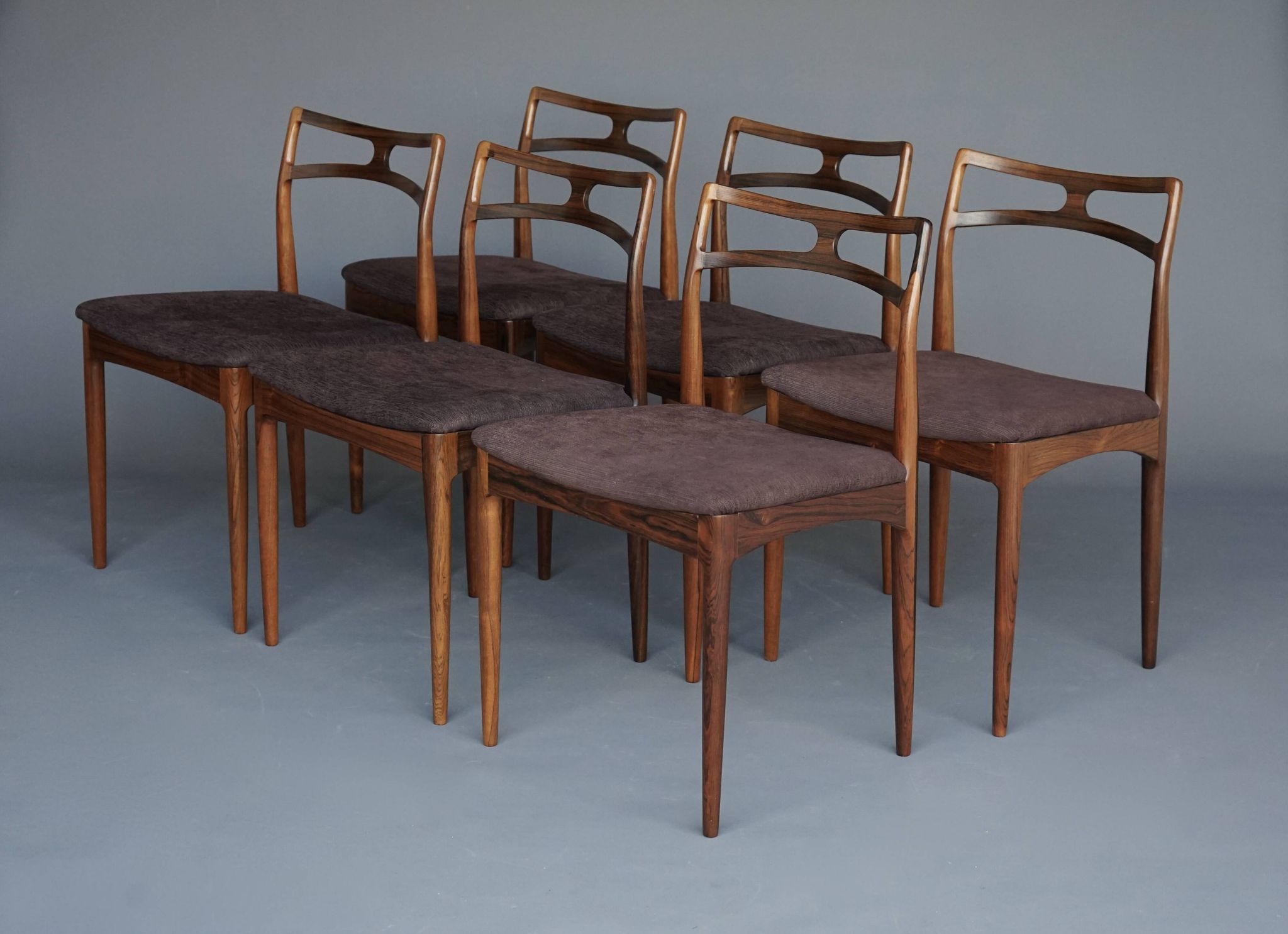 Dining chairs model 94 by Johannes Andersen for Christian Linneberg, Denmark. Set of 6.